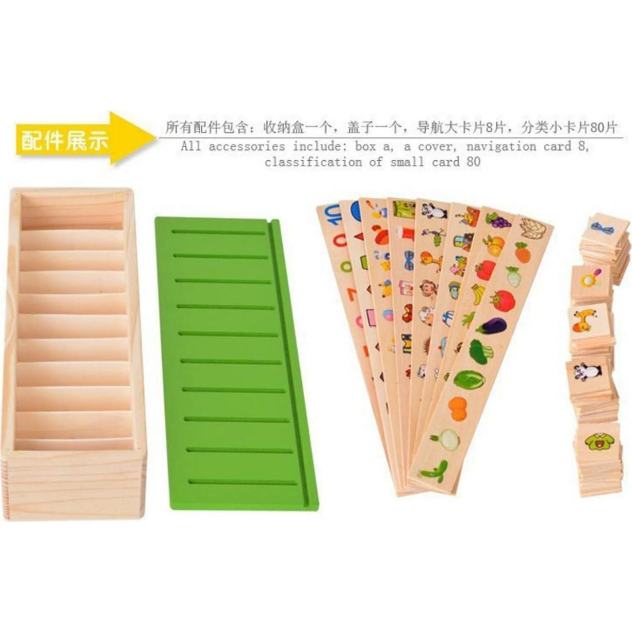 Caja de Clasificación Montessori DANNI de Madera 28.5x10x8cm