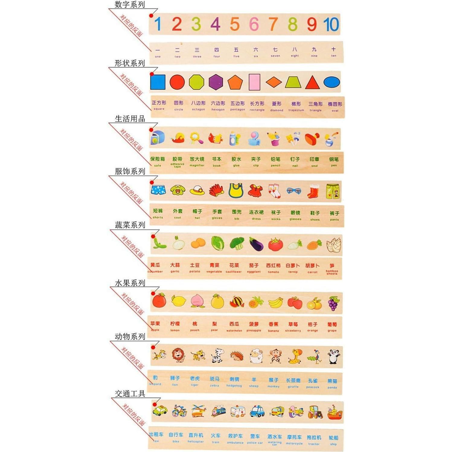 Caja de Clasificación Montessori DANNI de Madera 28.5x10x8cm