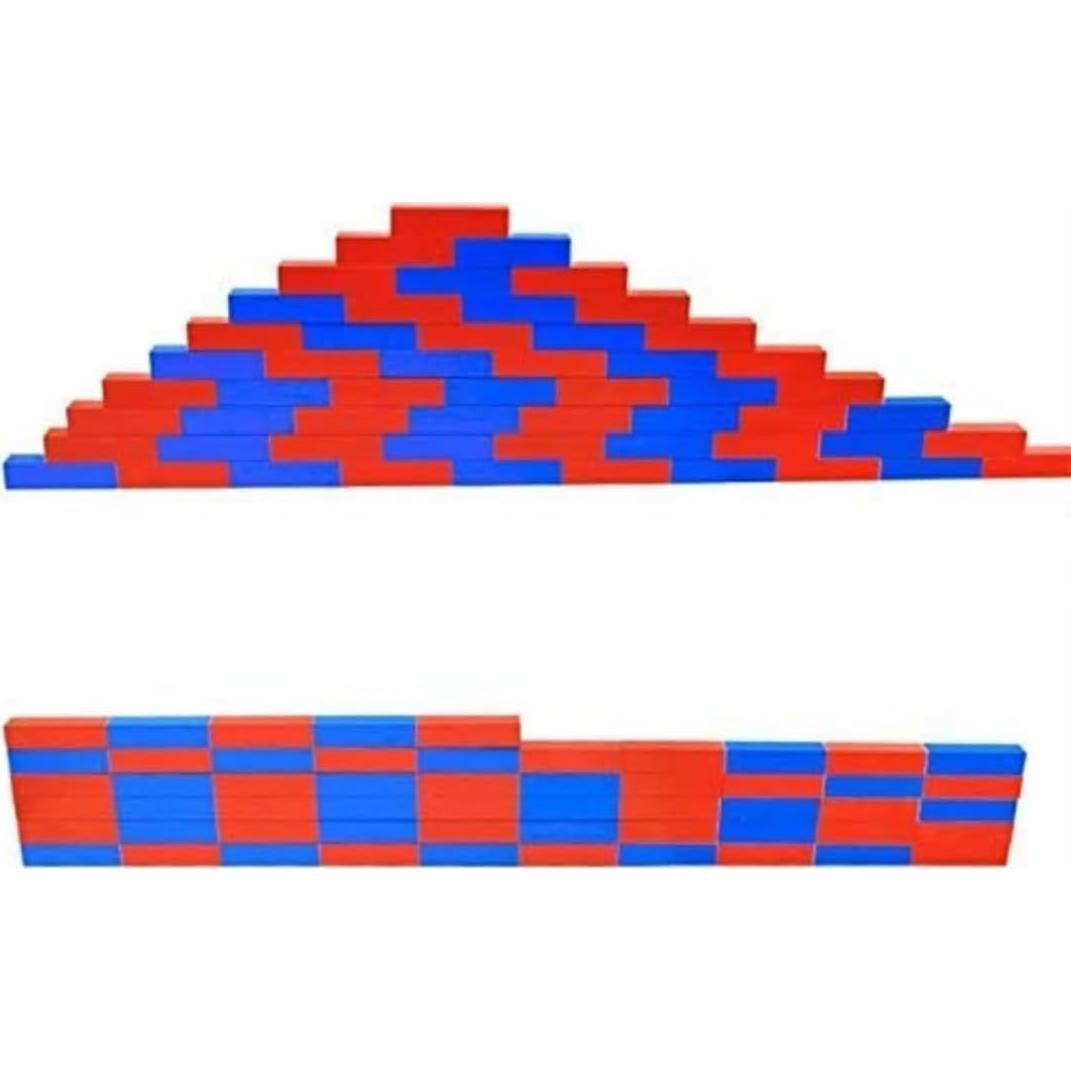 DANNI Juguetes de Aprendizaje Montessori Varas de Madera 5-50cm