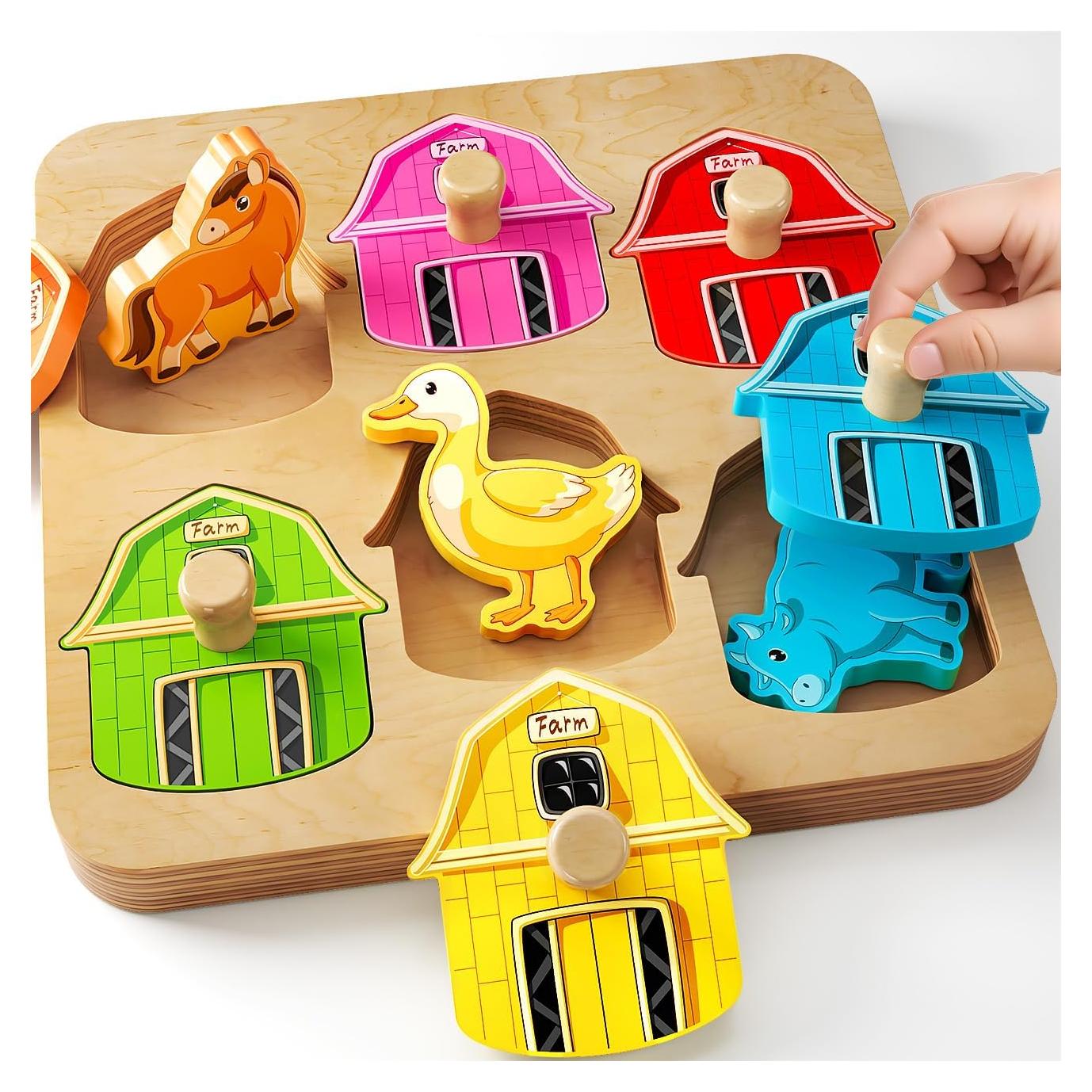 Rompecabezas de Madera EDUJOY Animales de Granja 18.3 cm