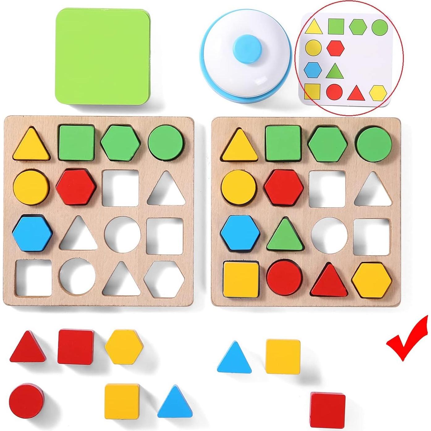 Juego de Rompecabezas de Madera Cltoyvers para Niños 3-6 Años