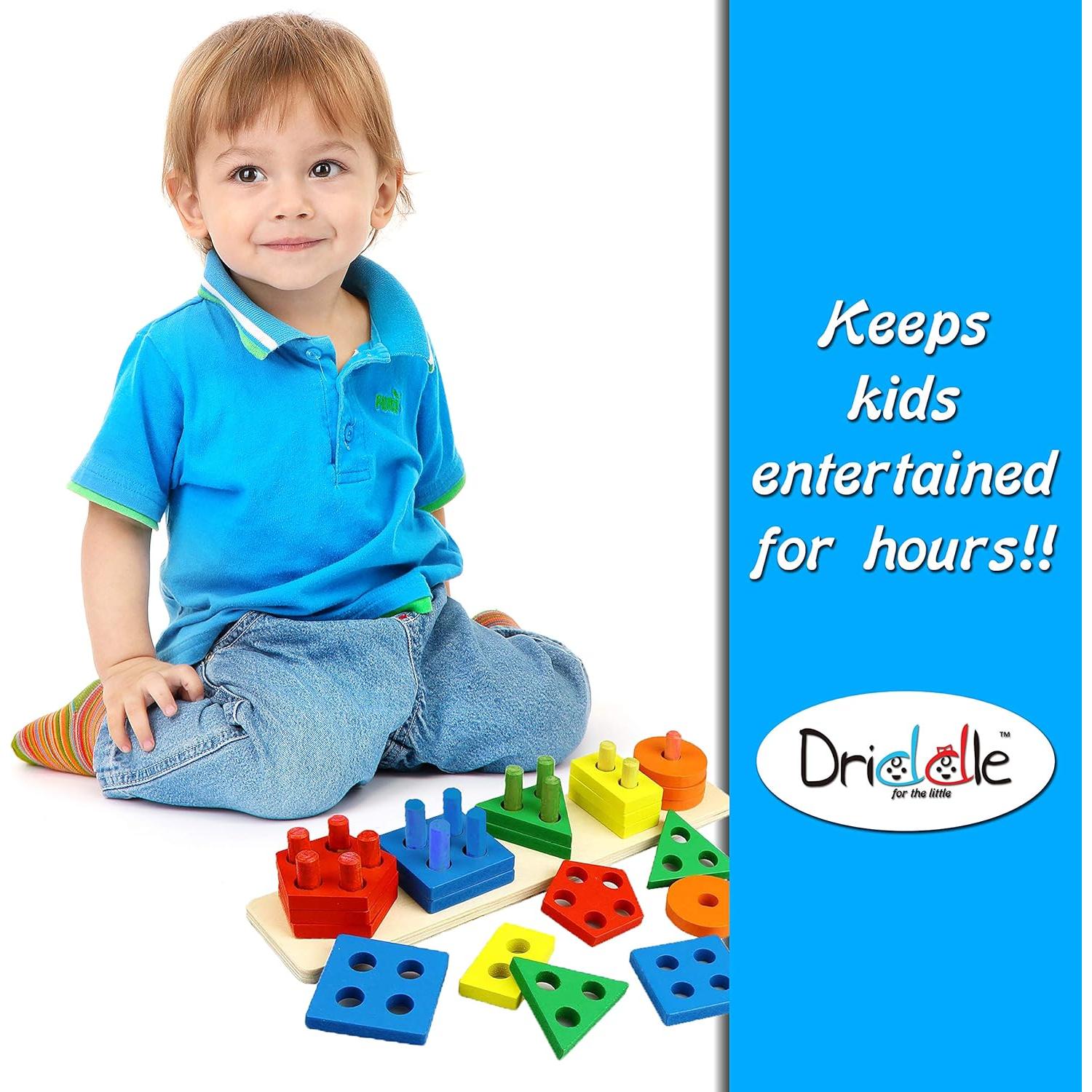 Juguete Educativo de Clasificación de Madera Driddle - 30.5 cm