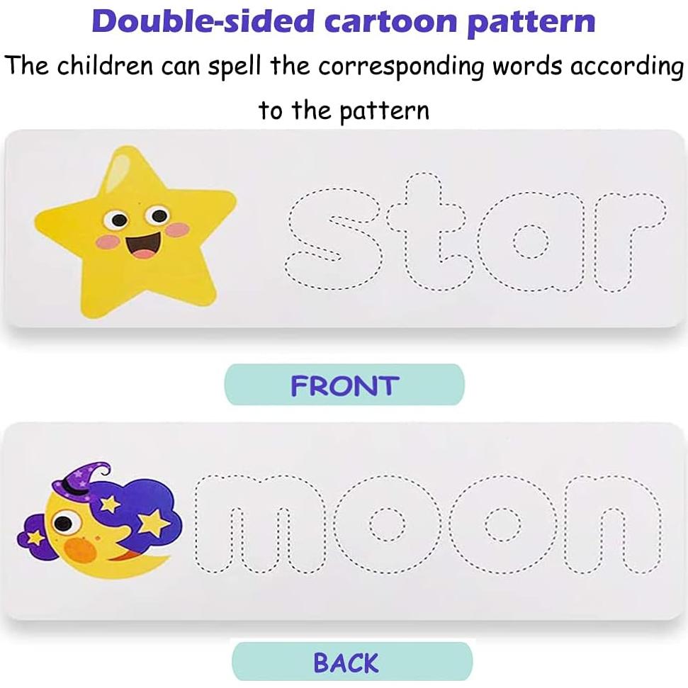 Juguete de Aprendizaje de Letras y Palabras de Madera - Montessori