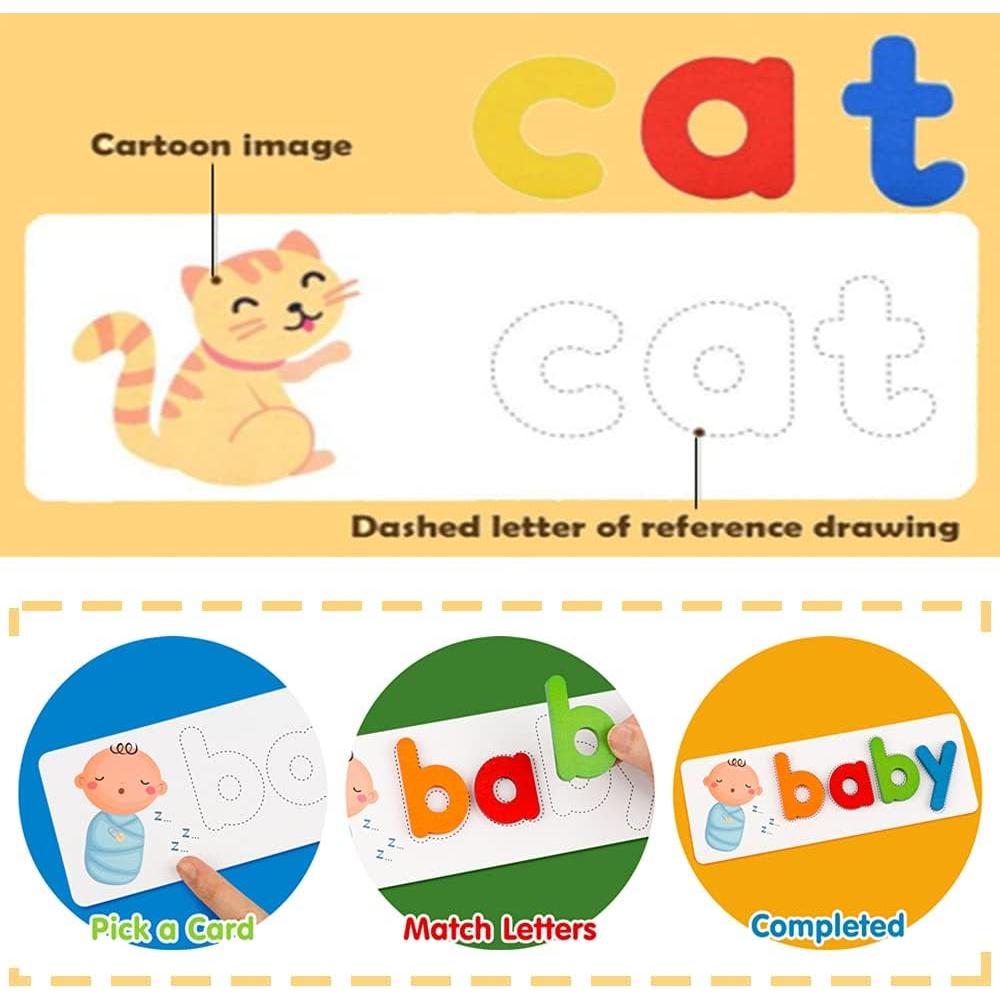 Juguete de Aprendizaje de Letras y Palabras de Madera - Montessori