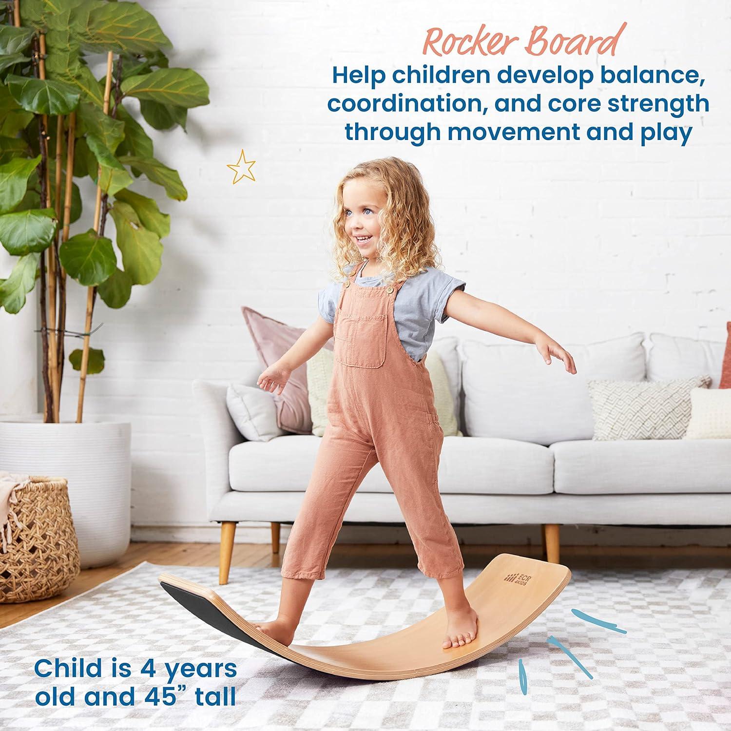 Tabla de Equilibrio ECR4Kids con Base de Fieltro Azul