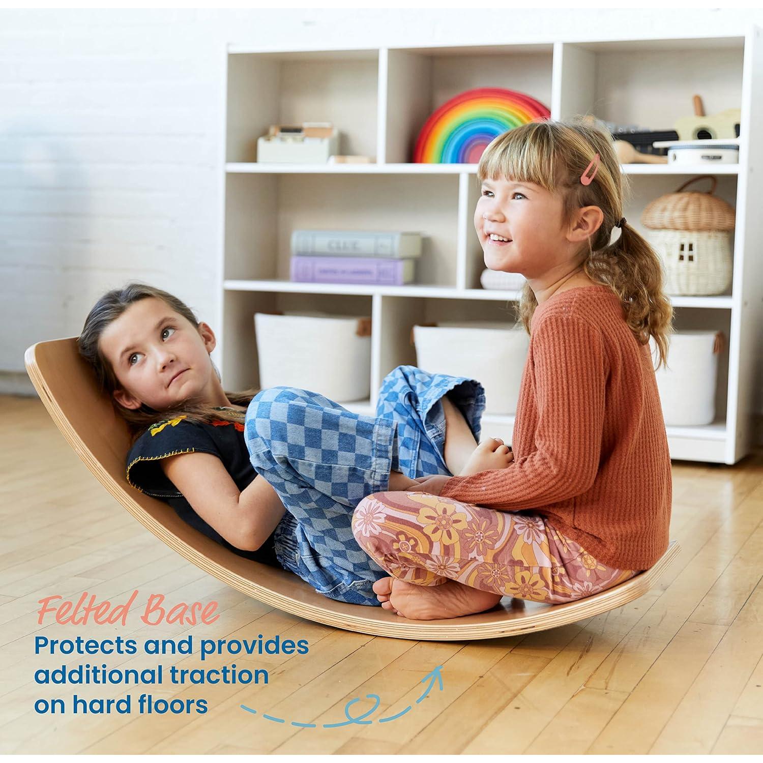 Tabla de Equilibrio ECR4Kids con Base de Fieltro Azul