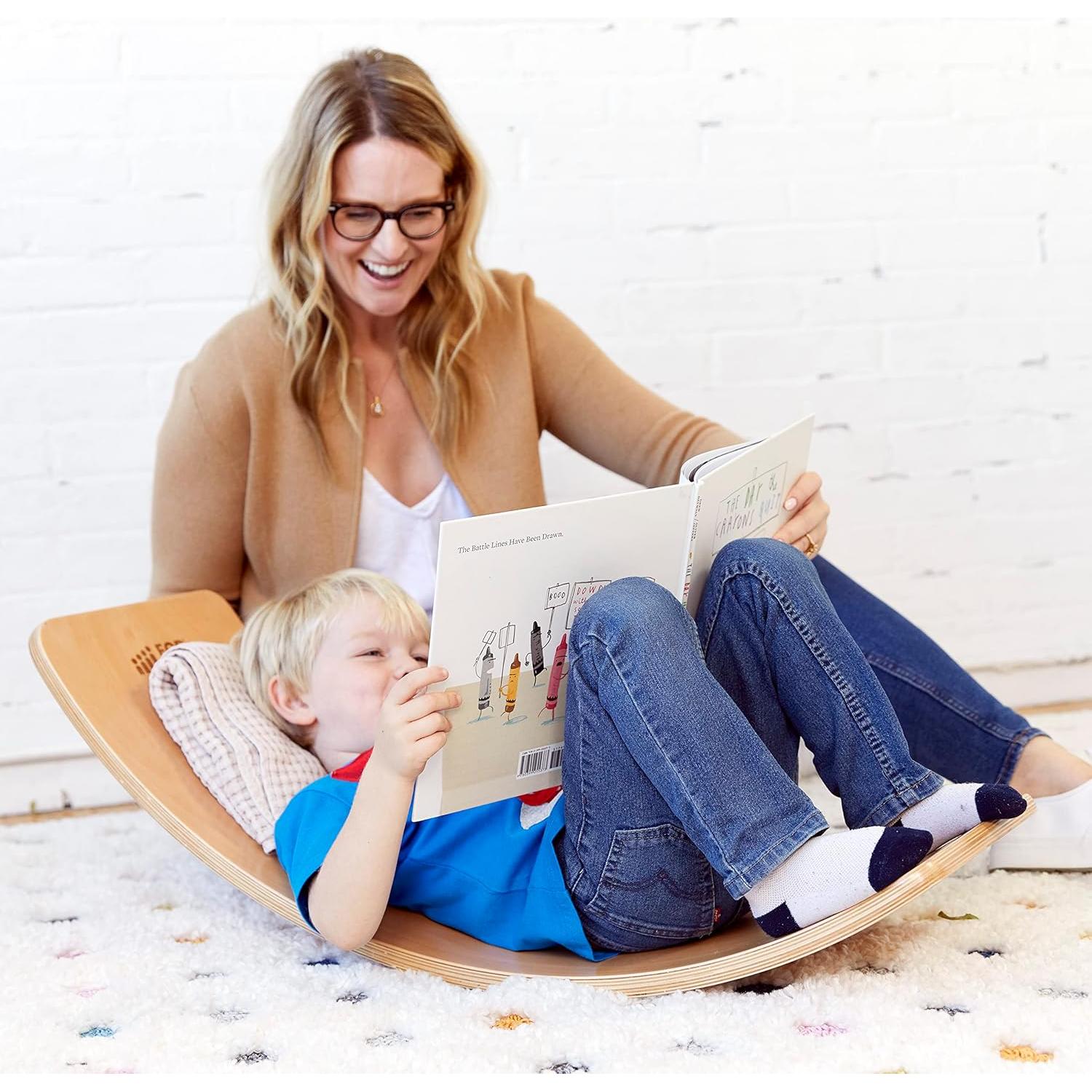 Tabla de Equilibrio ECR4Kids con Base de Fieltro Azul