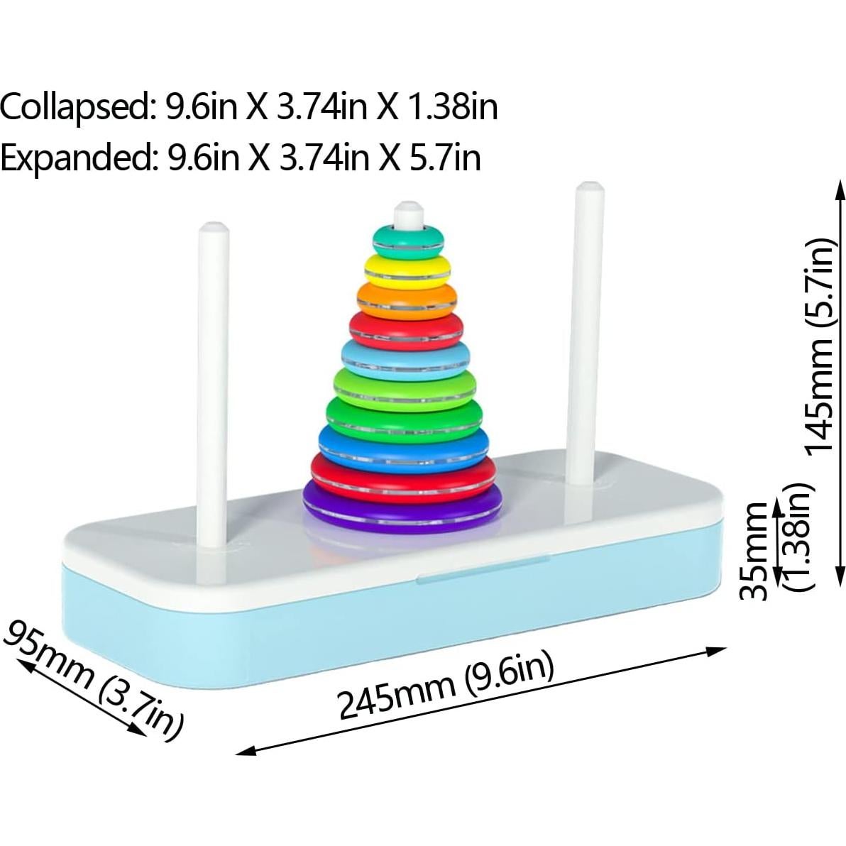 Torre de Hanoi Puzzle QY 10 Anillos Juguete Educativo