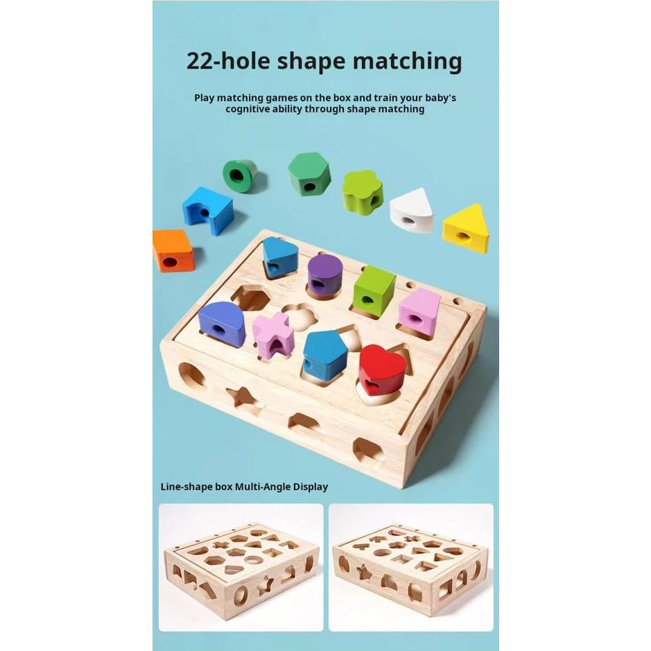 Juego Montessori 3 en 1 FUN-Z-PLAY Perlas de Madera 0-10 Años