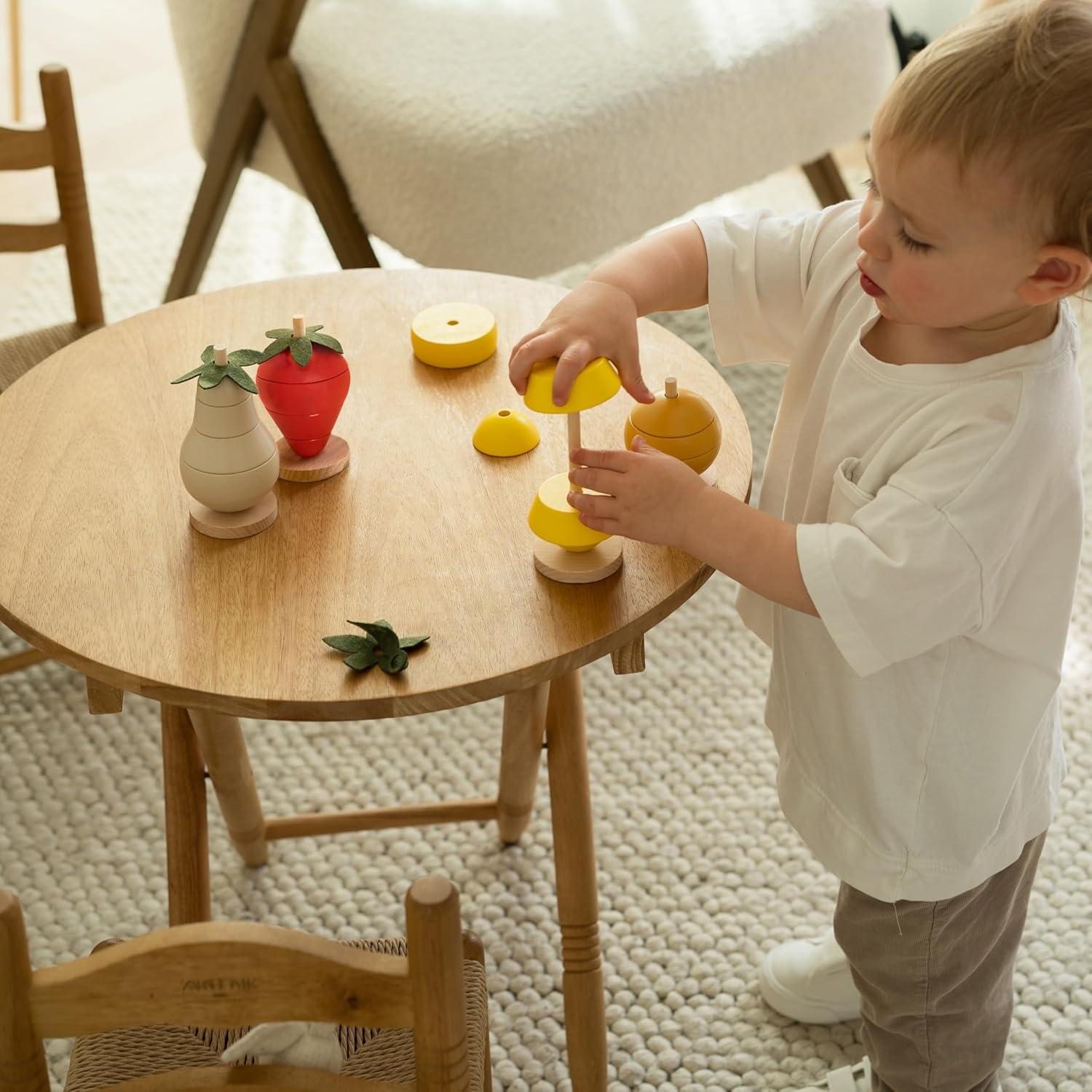 Juguete Educativo de Apilamiento de Frutas de Madera - Montessori - 0.64 kg