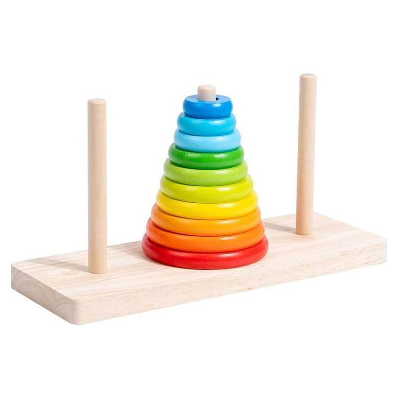 Torres de Hanoi de Madera EduLand Montessori 10 Anillos