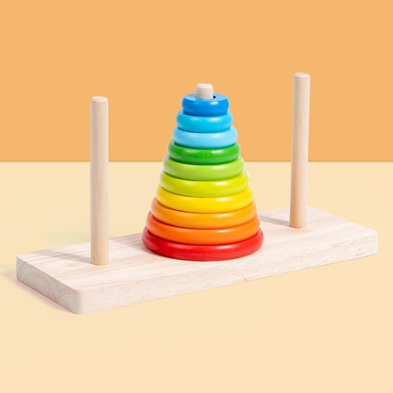 Torres de Hanoi de Madera EduLand Montessori 10 Anillos