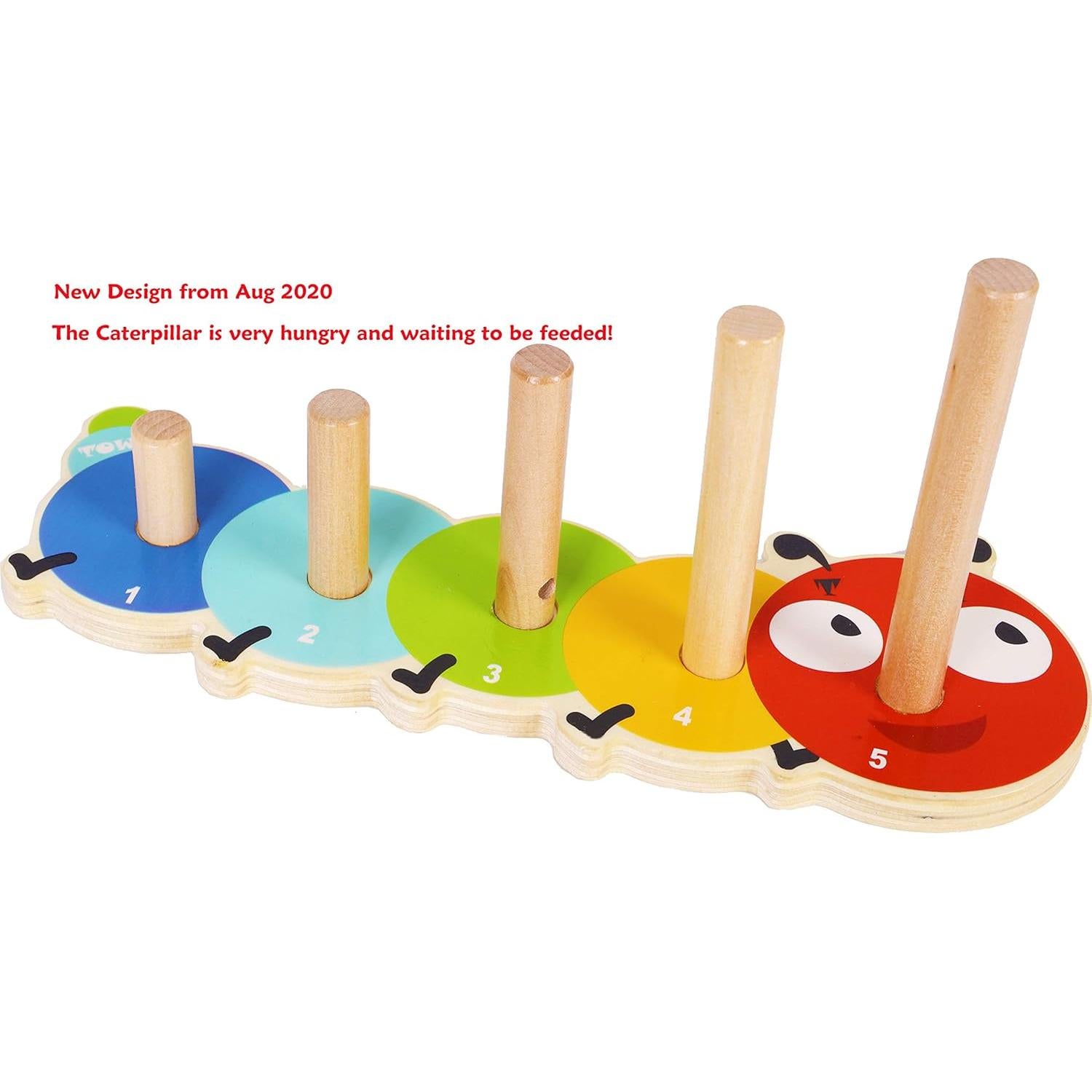 Anillos Apilables de Madera TOWO - Juguete Educativo 15 Piezas