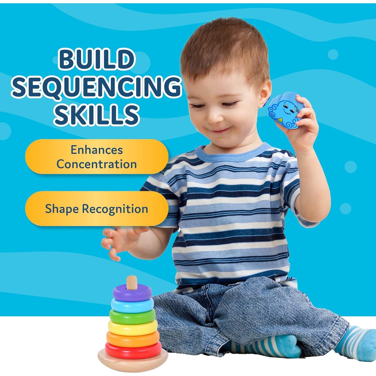 CoolToys Juguetes de Aprendizaje Oceánico - Apila y Clasifica