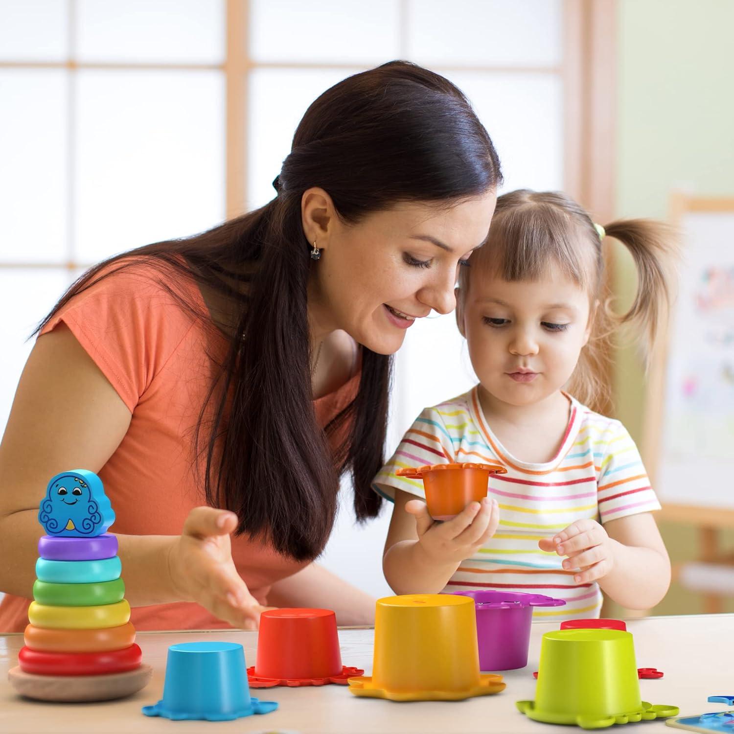 CoolToys Juguetes de Aprendizaje Oceánico - Apila y Clasifica