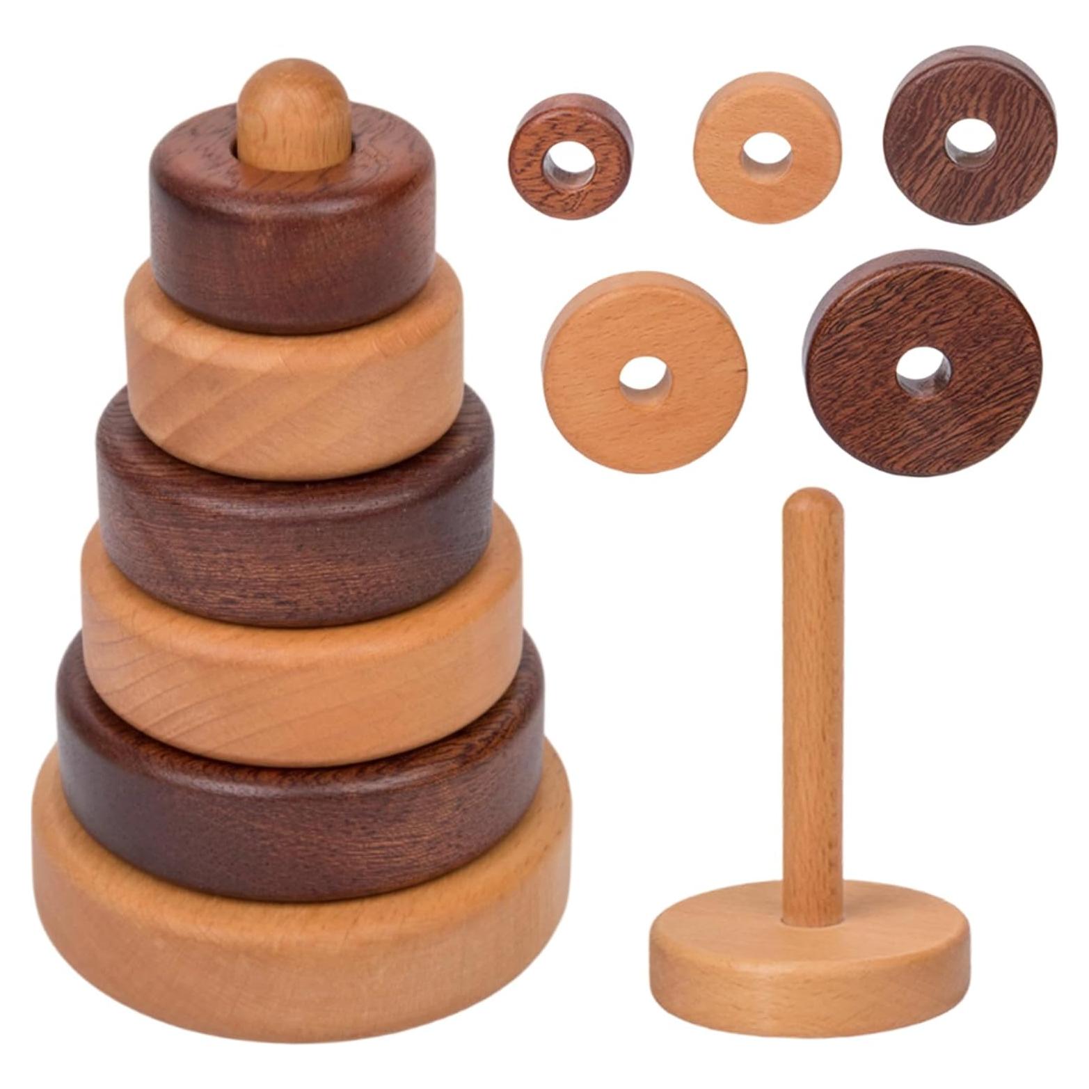 Anillo Montessori Adena Juguete Apilamiento Madera 12+ Meses