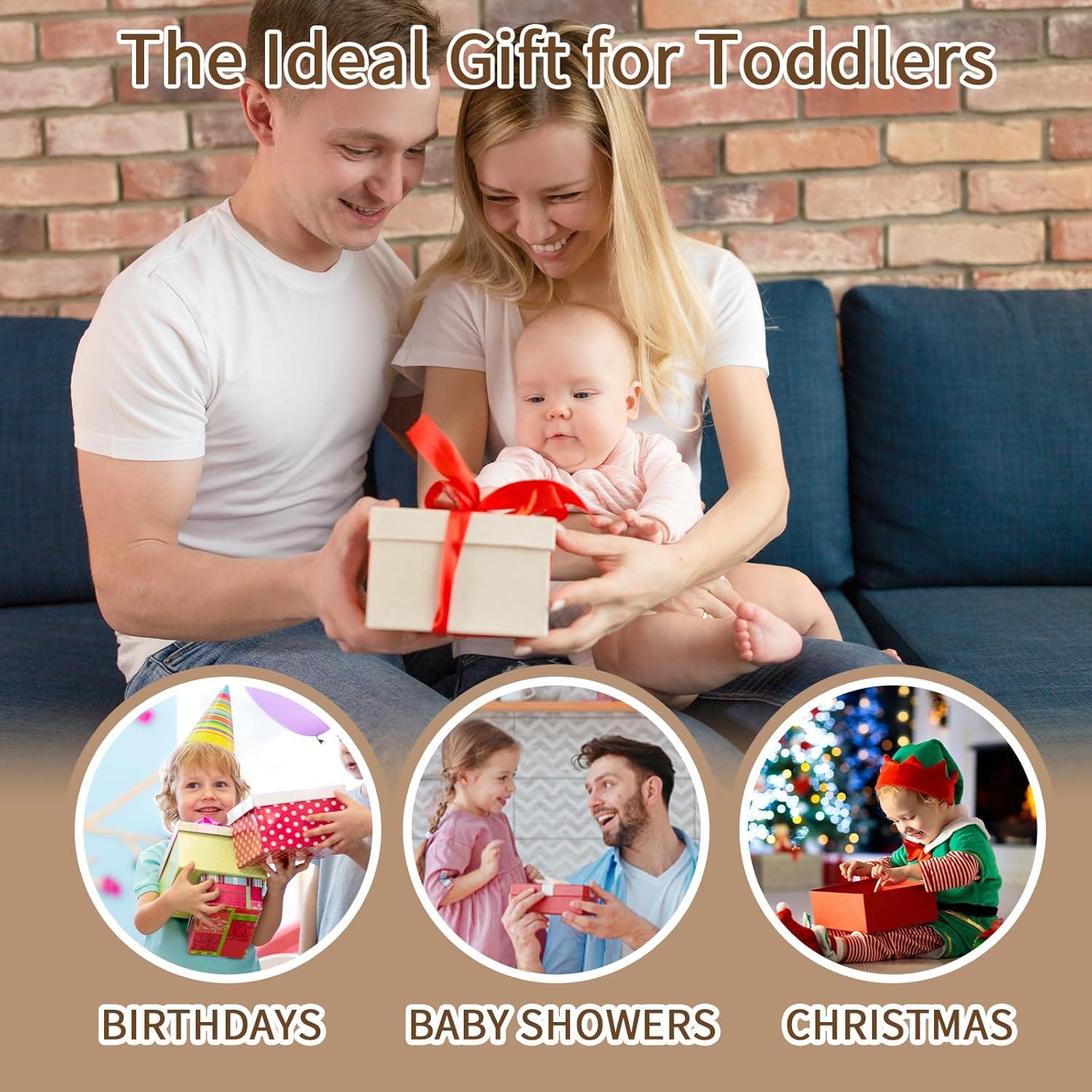 Juguetes Montessori de Madera para Niños 1-3 Años - Aprendizaje