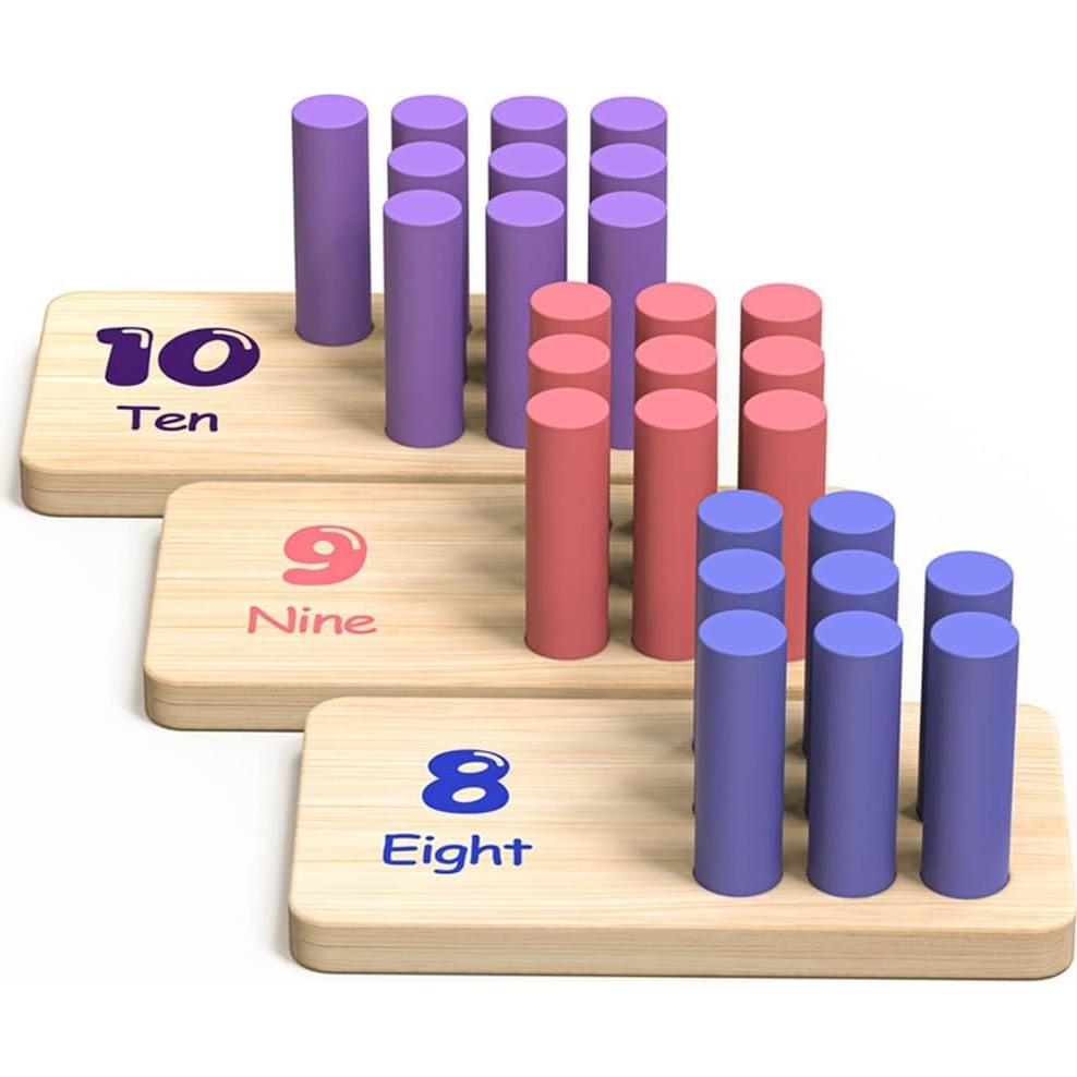 Tablero de Contar Montessori Castillo | Juguete Educativo 0-8 años