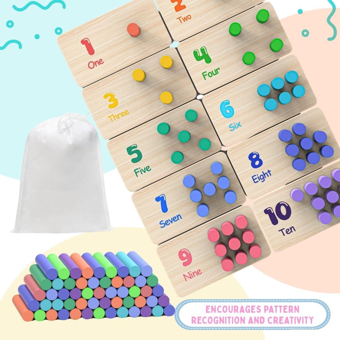 Tablero de Contar Montessori Castillo | Juguete Educativo 0-8 años