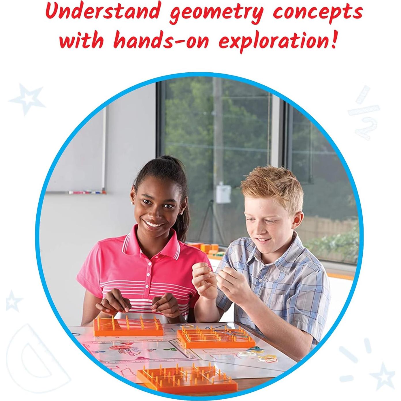 Tableros Geoboard Doble Cara Hand2mind - Set de 10 Unidades