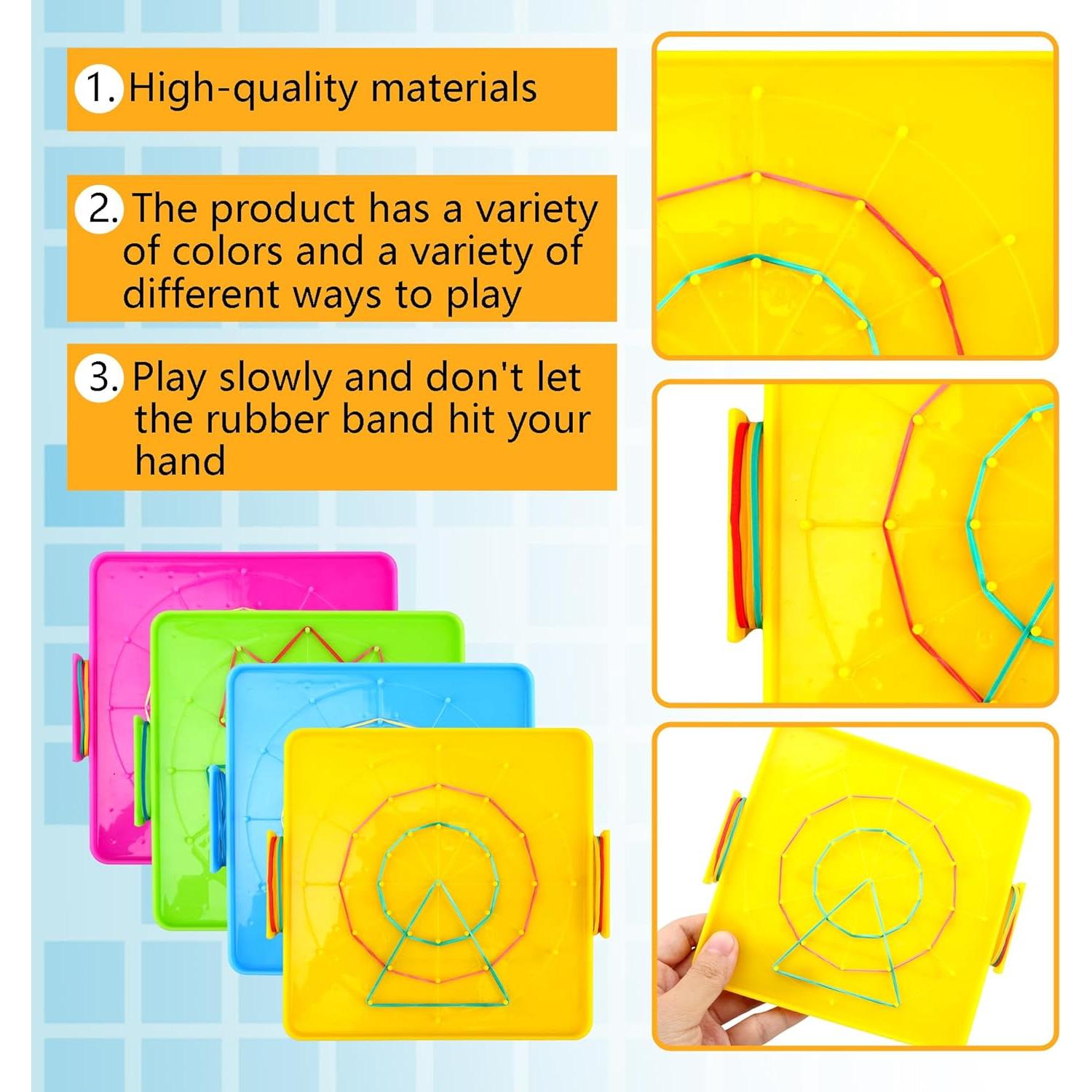 20 Tableros Geométricos Doble Cara Swakuta para Niños