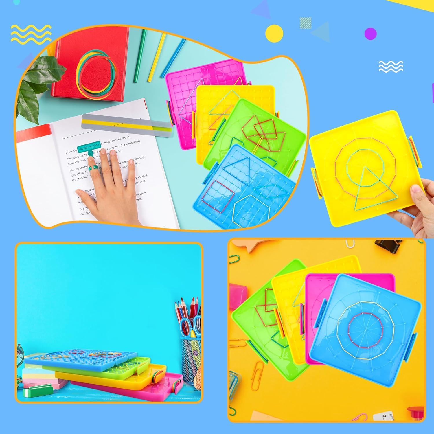 20 Tableros Geométricos Doble Cara Swakuta para Niños