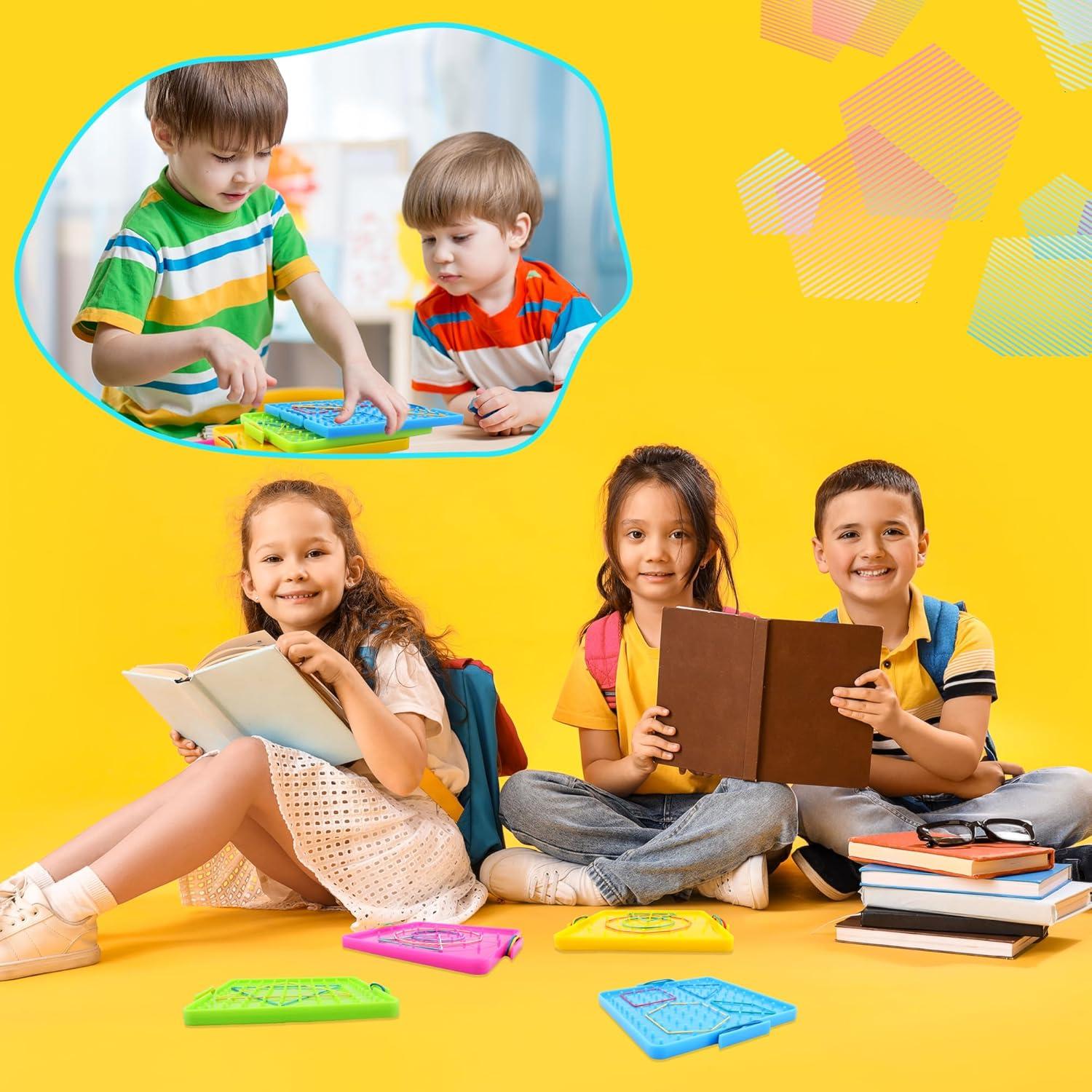 20 Tableros Geométricos Doble Cara Swakuta para Niños