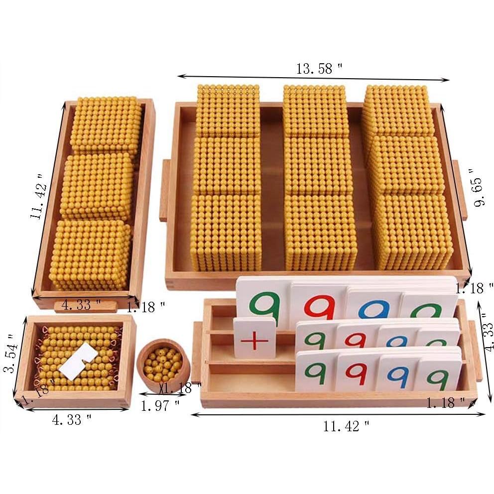 Juego de Banco Decimal Montessori Kghios - Materiales Matemáticos