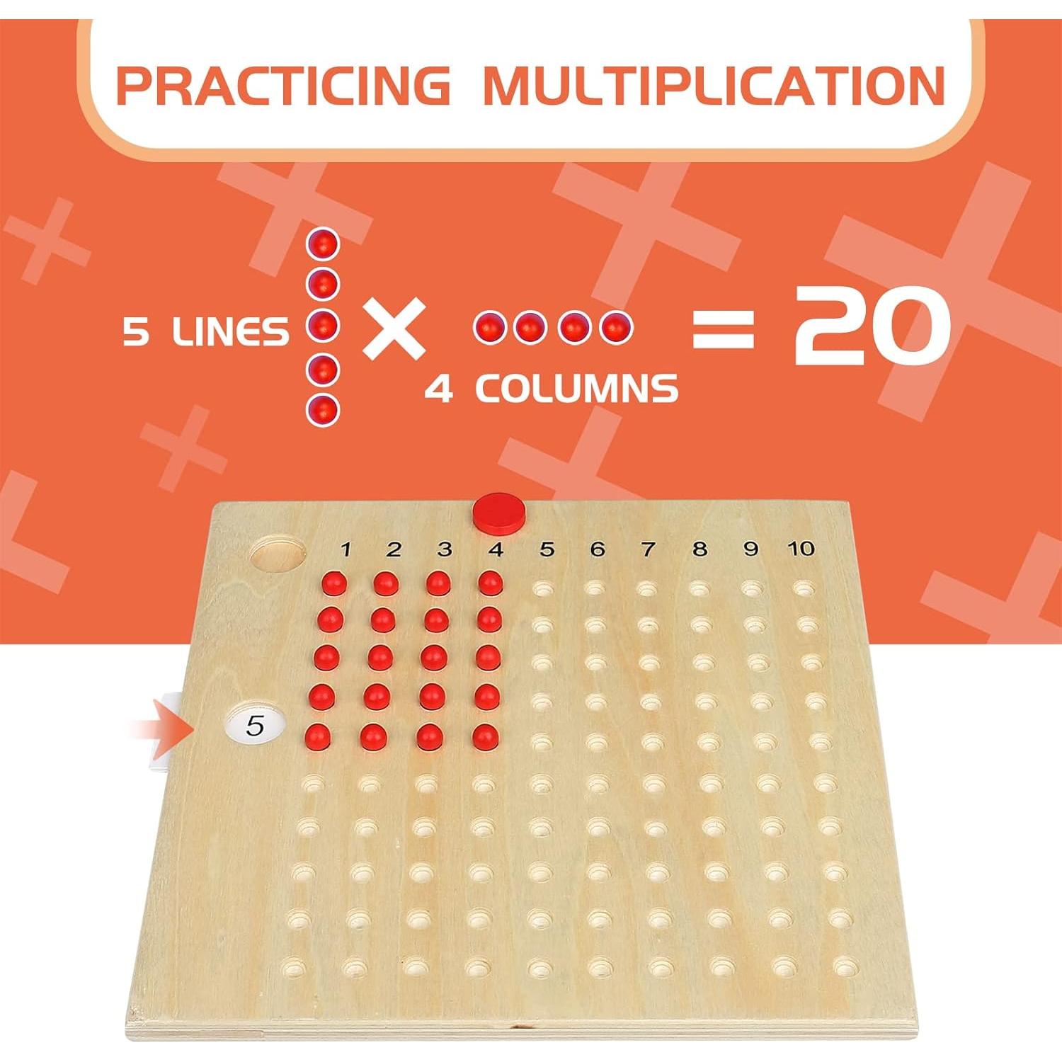 Juego de Matemáticas Montessori New Sky - Tablero Multiplicación y División
