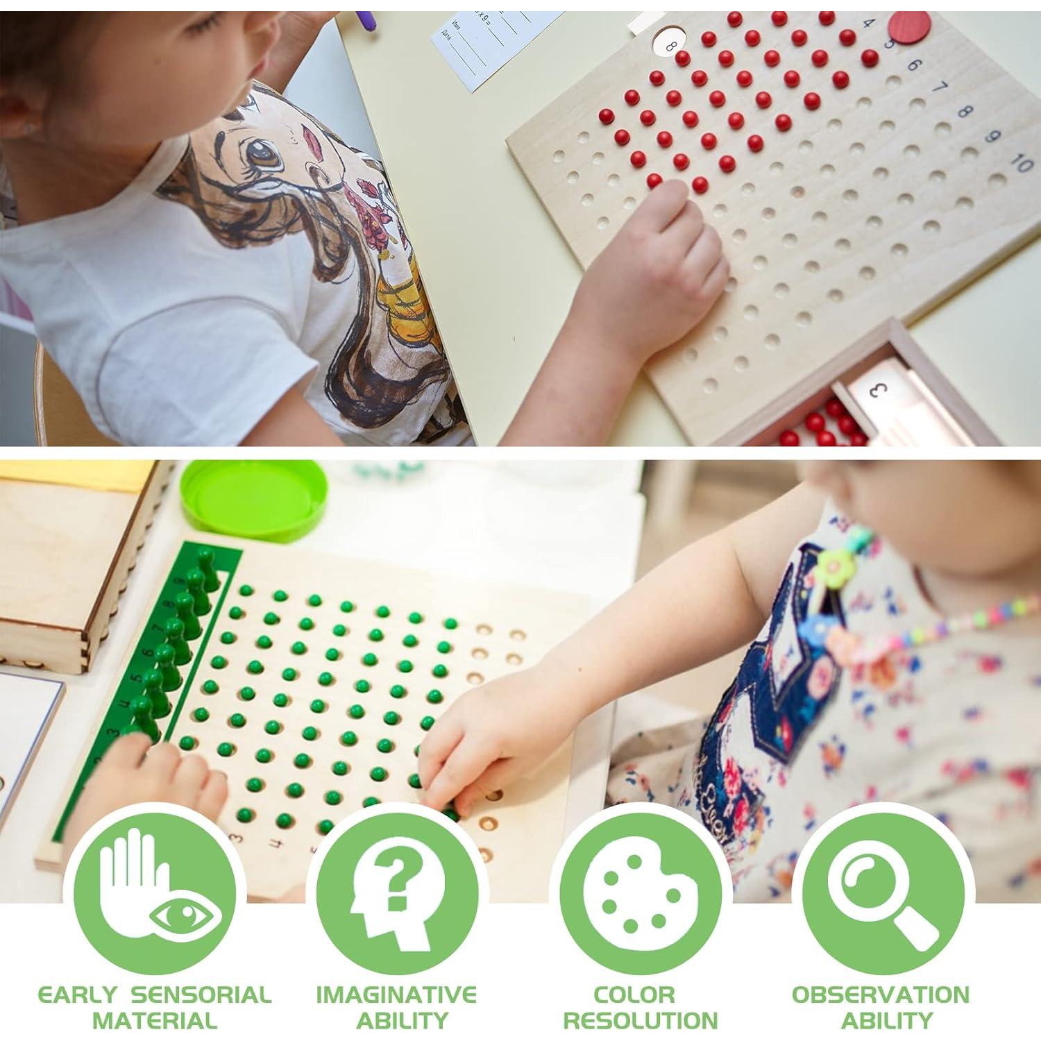 Juego de Matemáticas Montessori New Sky - Tablero Multiplicación y División