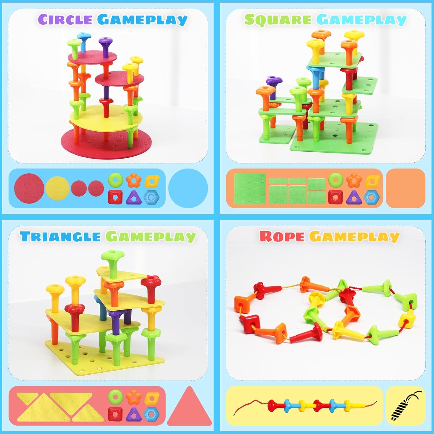 Set de Tablero de Clavos Ggiibro para Niños 3-6 Años