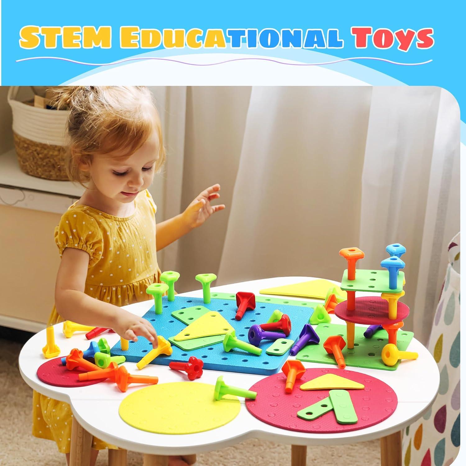 Set de Tablero de Clavos Ggiibro para Niños 3-6 Años