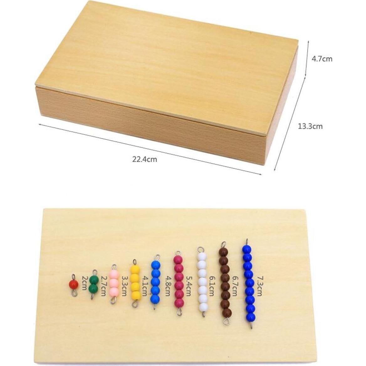 Material Montessori de Matemáticas con Perlas de Madera 430g