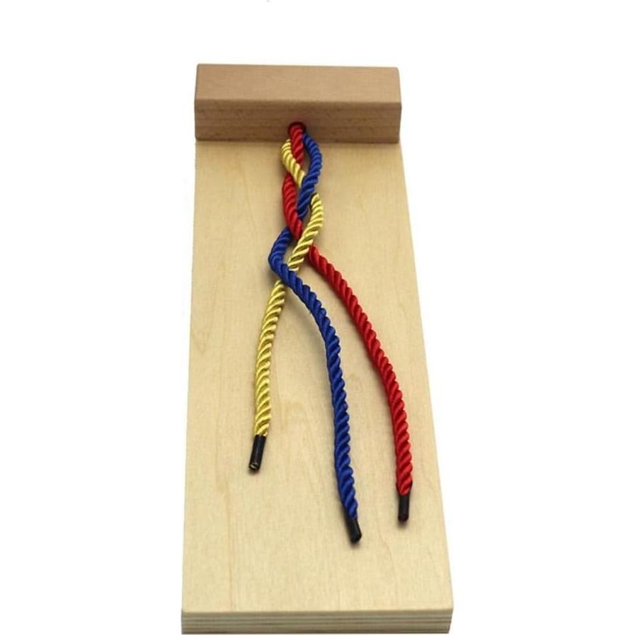 Tablero de Tejido de Madera Montessori Milageto 29x9.5cm