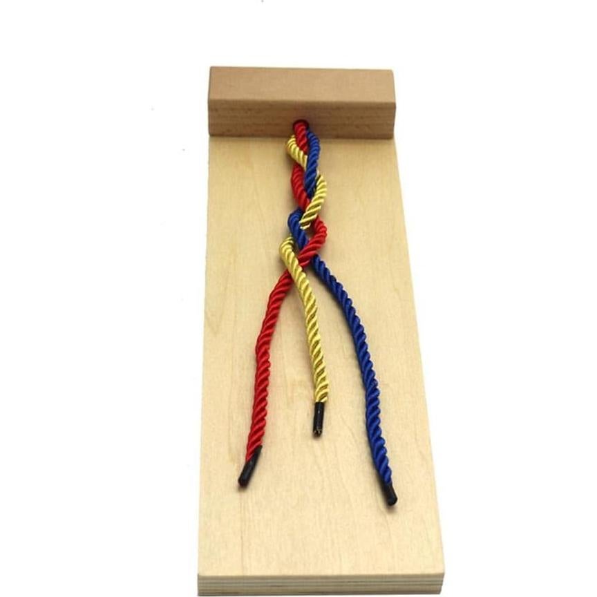 Tablero de Tejido de Madera Montessori Milageto 29x9.5cm