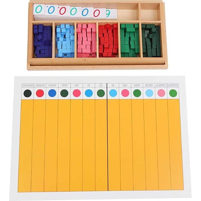Material Montessori de Matemáticas Kghios - Fracciones Decimales