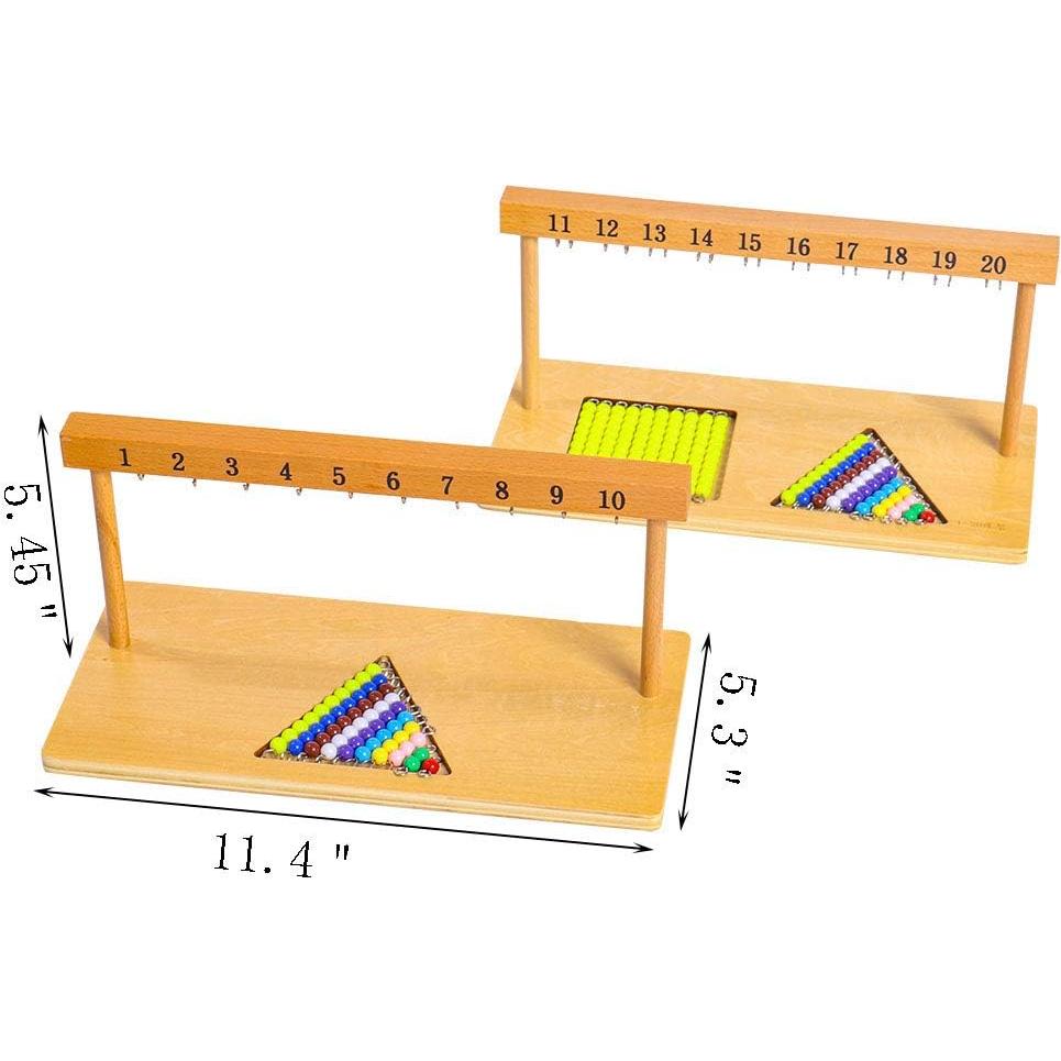 Materiales Montessori Kghios para Matemáticas - Escaleras de Cuentas de Colores