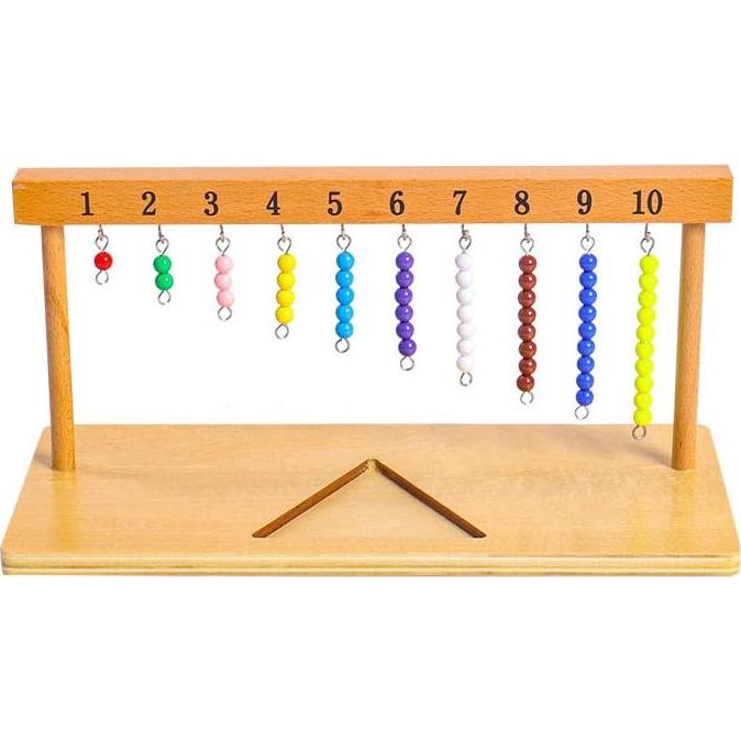 Materiales Montessori Kghios para Matemáticas - Escaleras de Cuentas de Colores