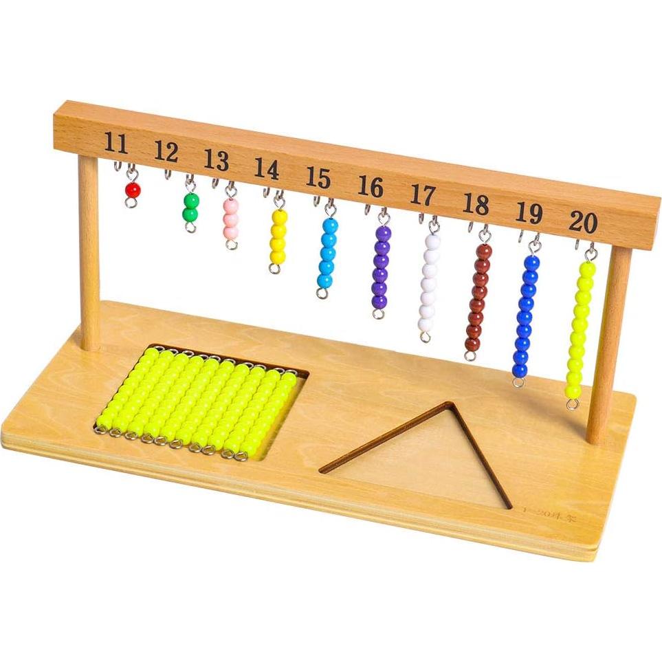 Materiales Montessori Kghios para Matemáticas - Escaleras de Cuentas de Colores