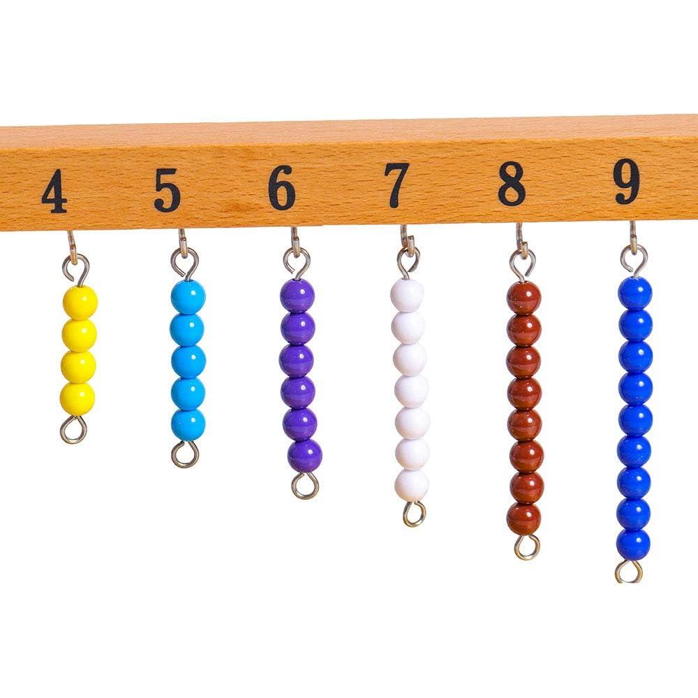 Materiales Montessori Kghios para Matemáticas - Escaleras de Cuentas de Colores