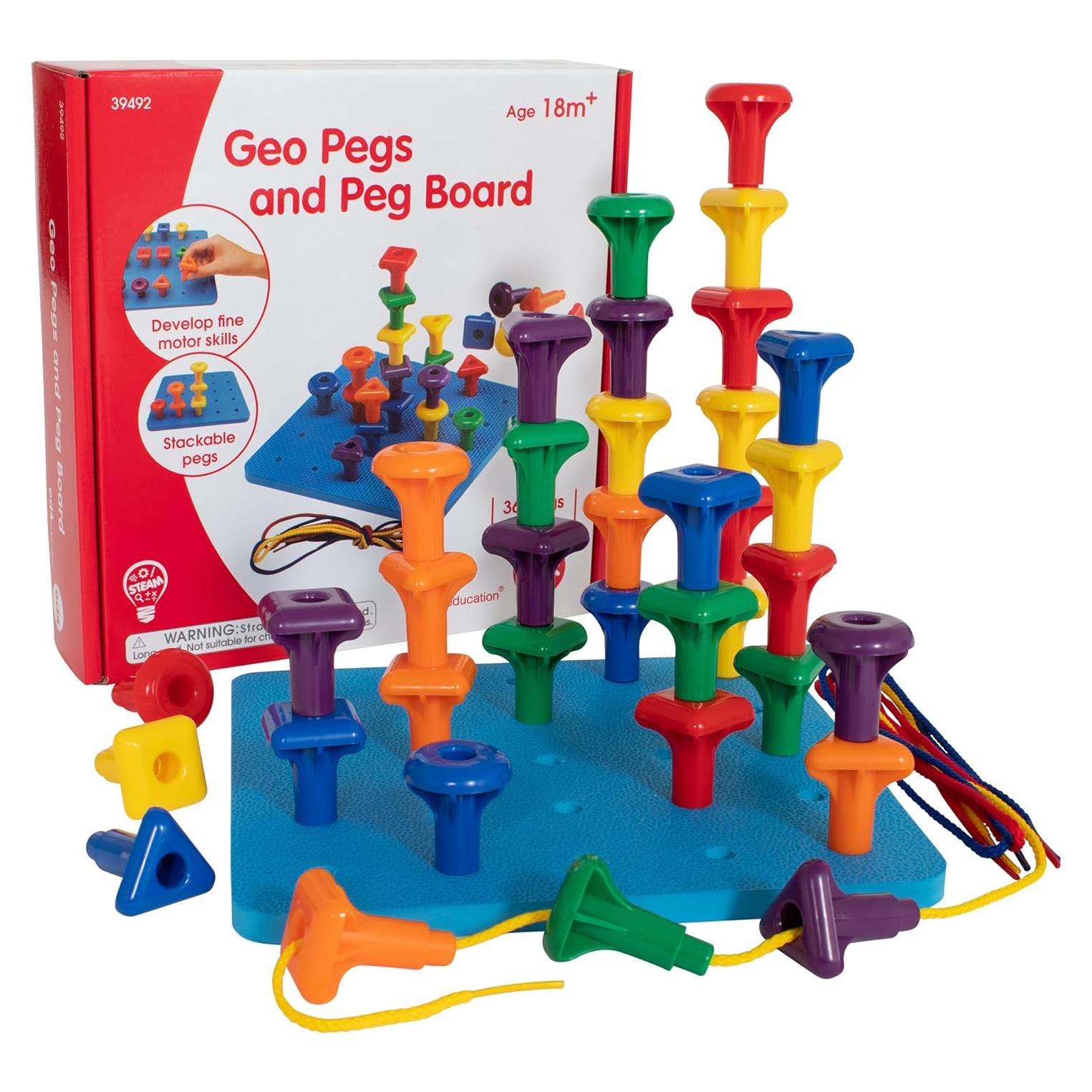 Set de Geo Pegs y Tablero de Clavos EDX Education - 36 Clavos