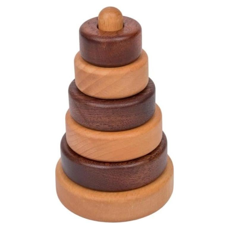 Anillos Apilables de Madera Montessori 6-36 Meses