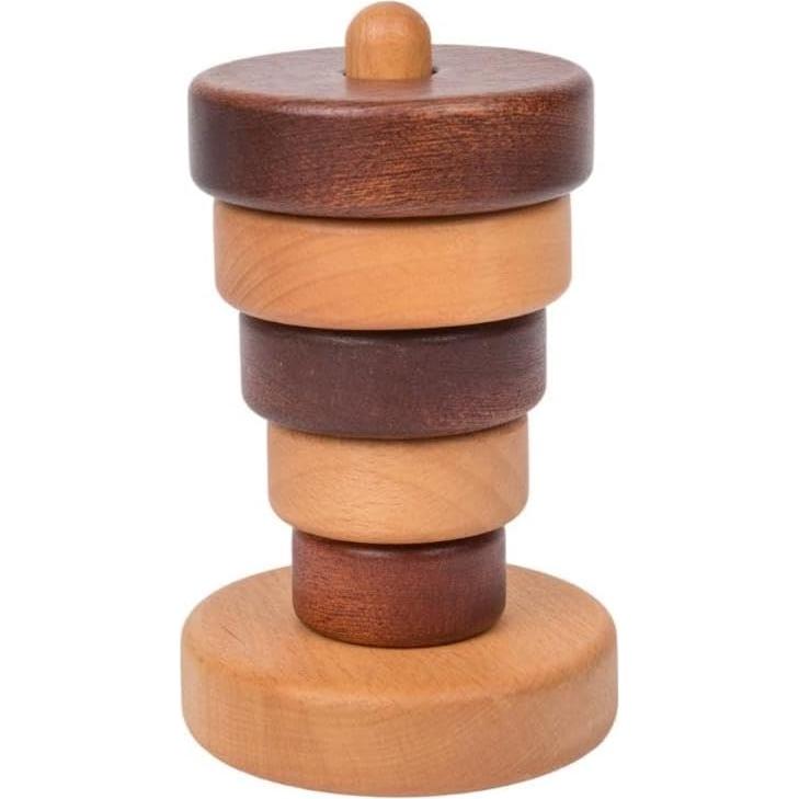 Anillos Apilables de Madera Montessori 6-36 Meses
