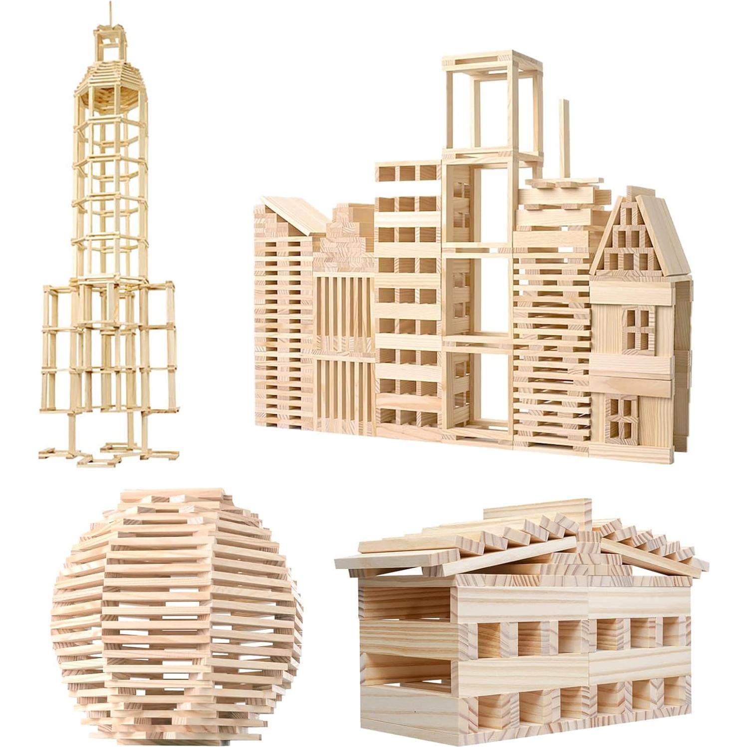 Bloques de Construcción de Madera NiToy 200 Piezas Educativos