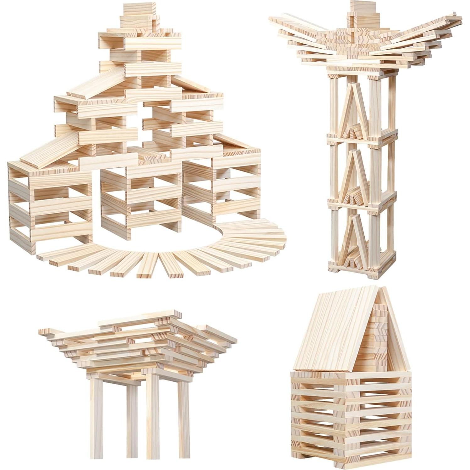 Bloques de Construcción de Madera NiToy 200 Piezas Educativos