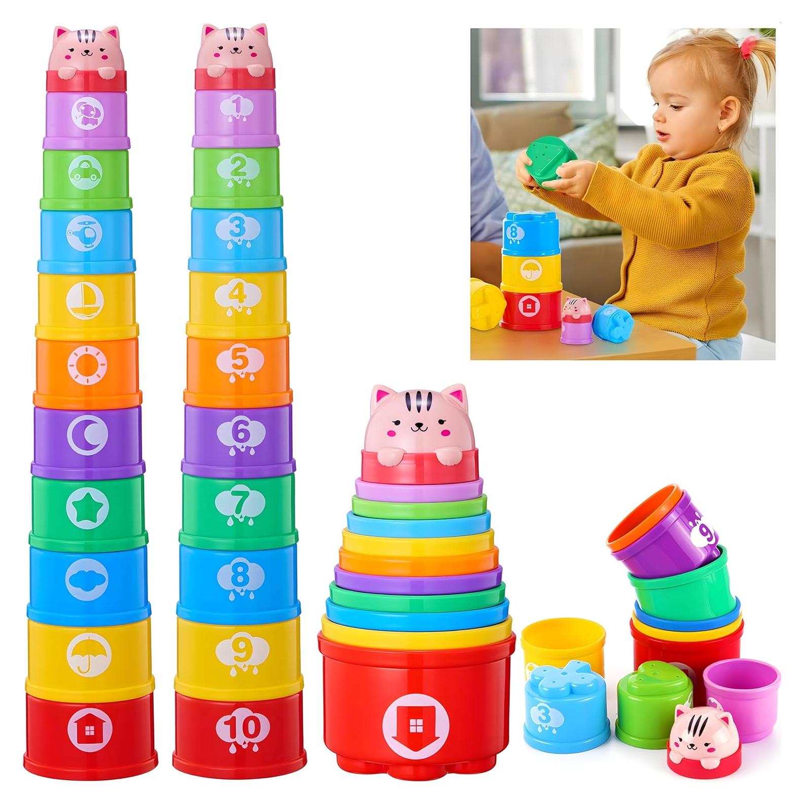 Juego de Tazas Apilables Wanonoo para Bebés 11 Piezas