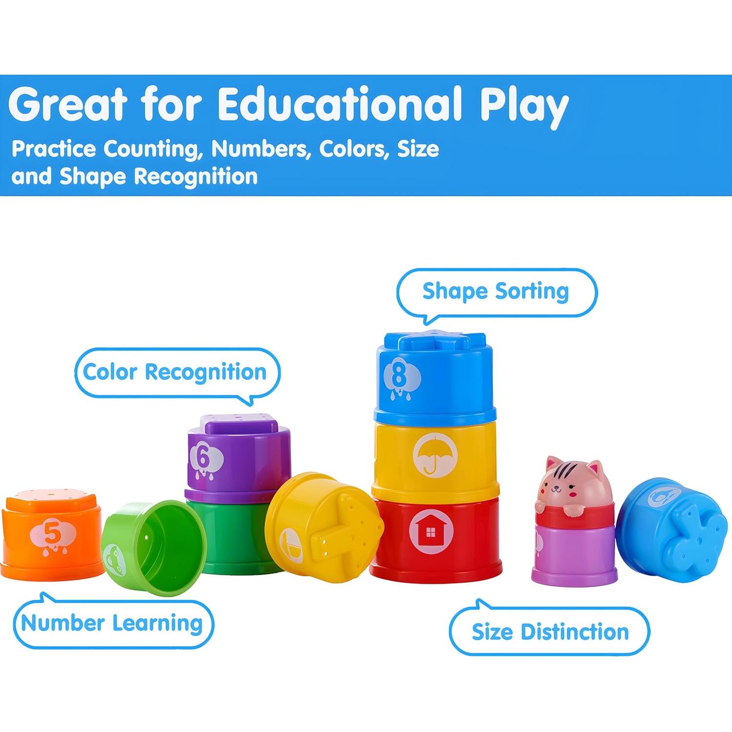 Juego de Tazas Apilables Wanonoo para Bebés 11 Piezas