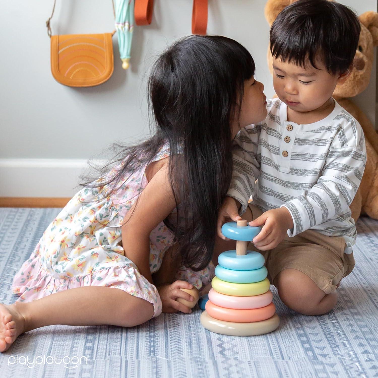 Juguete de Apilamiento de Anillos de Madera Play Platoon - Educativo