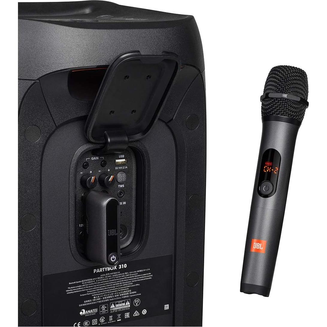 Micrófono inalámbrico JBL con receptor doble canal, negro