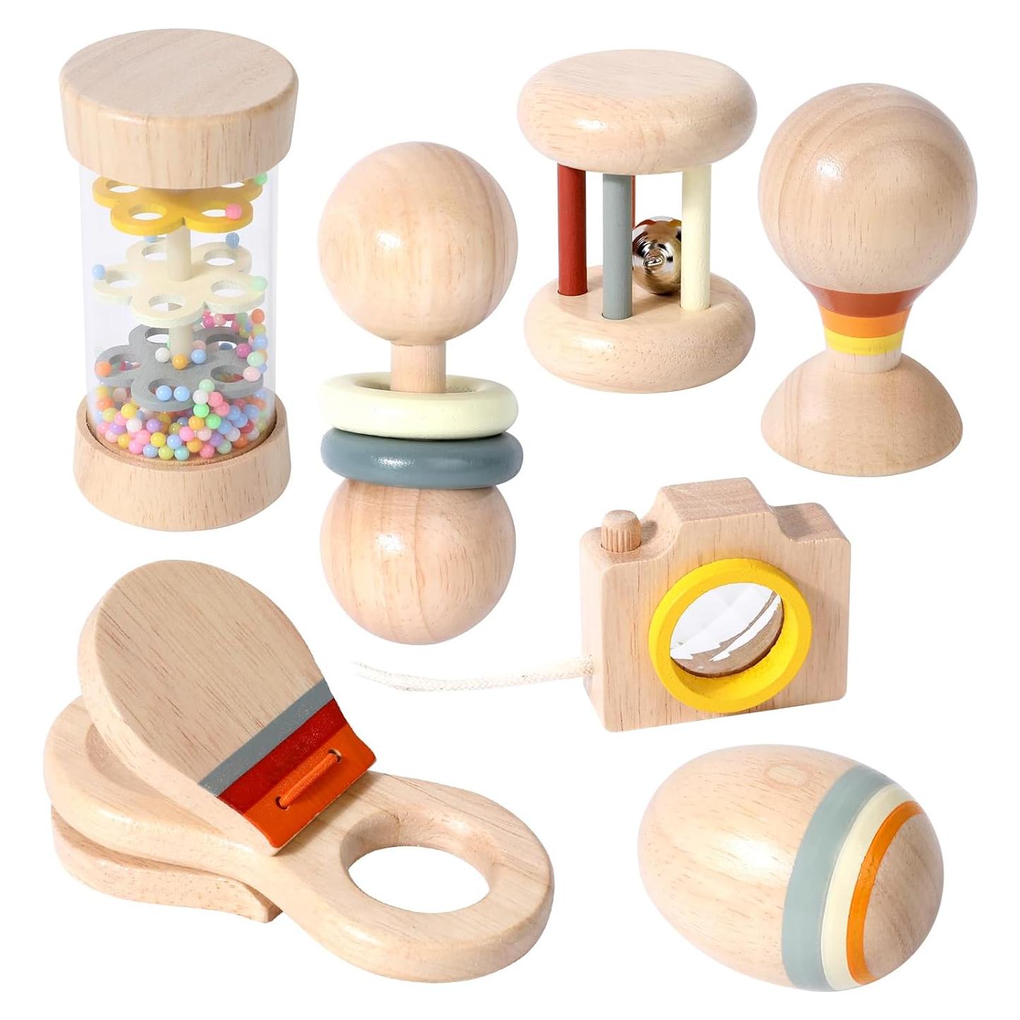 Set de Juguetes Musicales de Madera WODI 7pcs para Bebés